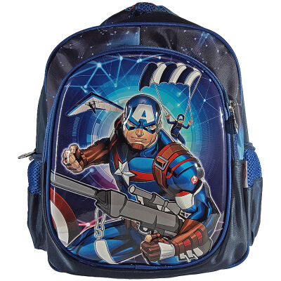 شنطة ظهر مدرسية MOMOLLY ثلاثية الابعاد مقاس صغير حضانات رسمة Captain America